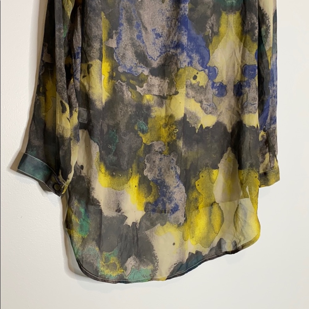 Massimino Watercolor Shirt Zipper Sheer Medium - Picture 5 of 12